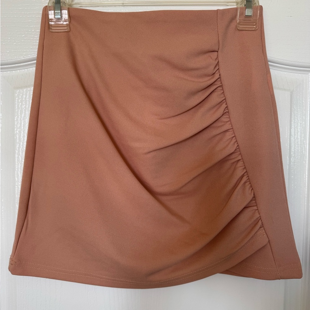 SHEIN Pink A-Line Mini Skirt with Ruched Detail